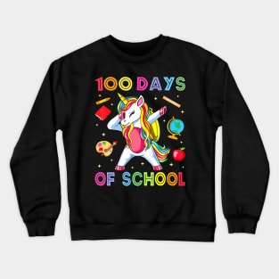 100 Days of School 100th Day of School Kids Boys Girls Crewneck Sweatshirt